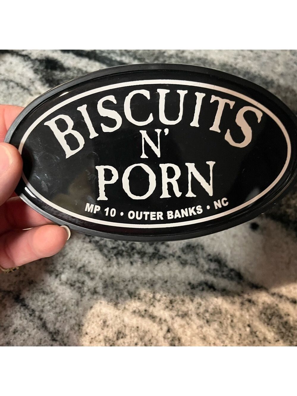 Black and White Biscuits & Porn Hitch Cover